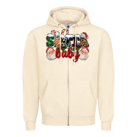 Santa Baby With Santa And Christmas Tree Cake Zipper Hoodie | Teevron