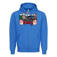 True Royal santa baby with santa and christmas tree cake Zipper Hoodie - AdoDesignShop