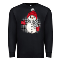 Black grey christmas snowman Premium Sweatshirt - JahusDesignShop