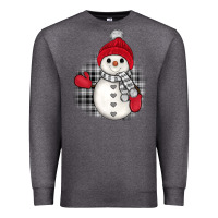 Charcoal Heather grey christmas snowman Premium Sweatshirt - JahusDesignShop