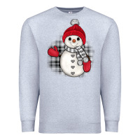 Heather Grey grey christmas snowman Premium Sweatshirt - JahusDesignShop