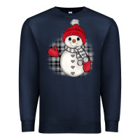Navy grey christmas snowman Premium Sweatshirt - JahusDesignShop