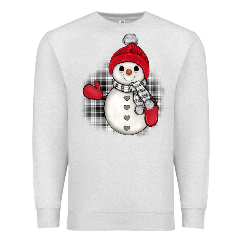 Grey Christmas Snowman Premium Sweatshirt by JahusDesignShop | Teevron