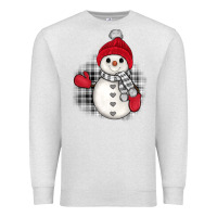 Oatmeal Heather grey christmas snowman Premium Sweatshirt - JahusDesignShop