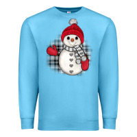 Ocean Blue grey christmas snowman Premium Sweatshirt - JahusDesignShop