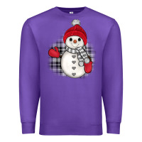 Purple grey christmas snowman Premium Sweatshirt - JahusDesignShop
