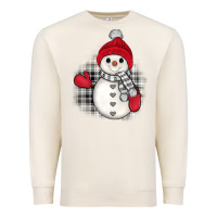 Sandshell grey christmas snowman Premium Sweatshirt - JahusDesignShop