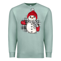 Seafoam grey christmas snowman Premium Sweatshirt - JahusDesignShop