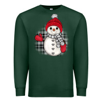 Sports Green grey christmas snowman Premium Sweatshirt - JahusDesignShop