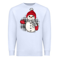 White grey christmas snowman Premium Sweatshirt - JahusDesignShop