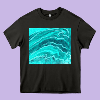 Turquoise Agate Heavy Core Tee Designed By Tumblerdesignbyshophia