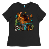 Black can't tame a cowgirl Ladies Tee - OliviaCreatesArt