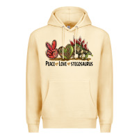 Peace Love Stegosaurus Premium Hoodie | Teevron