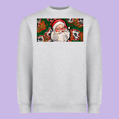 Christmas With Santa Heavyweight Sweatshirt Designed By Adodesignshop