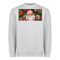 Heather Grey christmas with santa Heavyweight Sweatshirt - AdoDesignShop