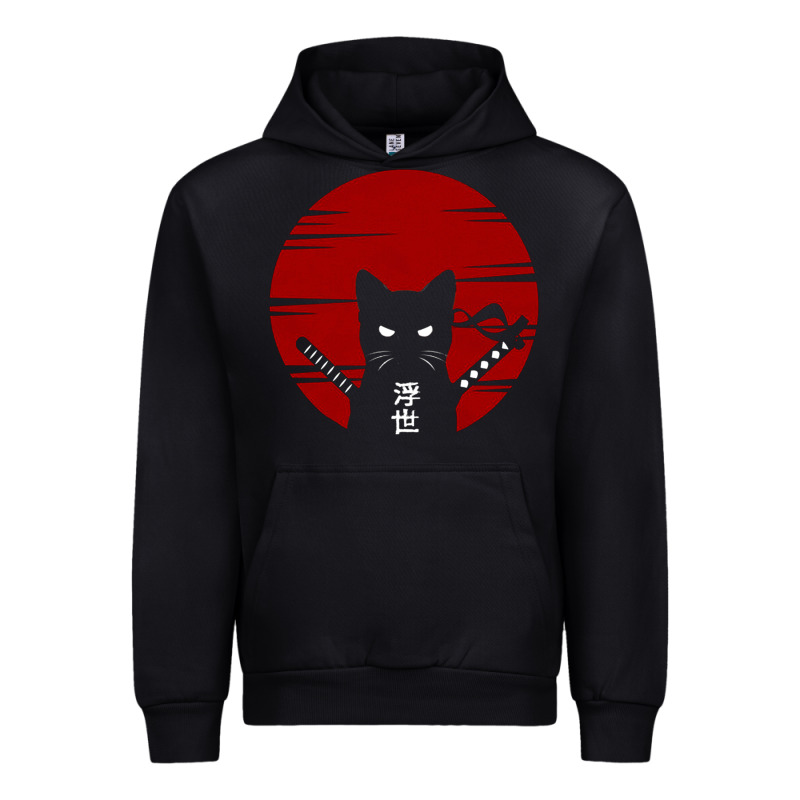 Ninja Cat Japanese Urban Hoodie by DesigneFamous | Teevron