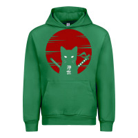 Emerald ninja cat japanese Urban Hoodie - DesigneFamous