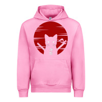 Fuchsia Pink ninja cat japanese Urban Hoodie - DesigneFamous