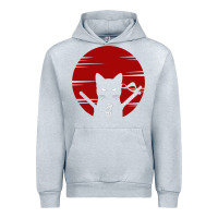 Heather Grey ninja cat japanese Urban Hoodie - DesigneFamous