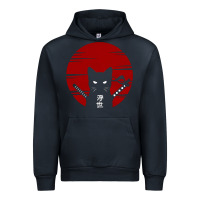 Navy ninja cat japanese Urban Hoodie - DesigneFamous