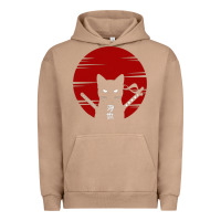 Pigment Burro ninja cat japanese Urban Hoodie - DesigneFamous