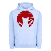 Pigment Grape Ice ninja cat japanese Urban Hoodie - DesigneFamous