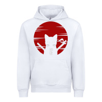 White ninja cat japanese Urban Hoodie - DesigneFamous
