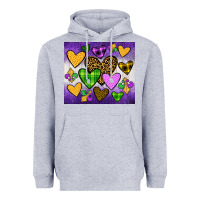 Heather Grey mardi gras Heavyweight Hoodie - JahusDesignShop