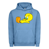Pigment Pebble Blue tweety bird Urban Hoodie - DesigneFamous