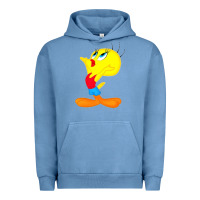Pigment Pebble Blue tweety bird Urban Hoodie - DesigneFamous