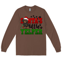 Chestnut Santa's Little Yelper Long Sleeve Tee - FaDigitalArtStudio