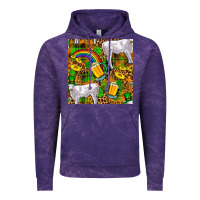 Cloud Purple St. Patricks Cow With Rainbow And Beer Seamless Vintage Hoodie - FaDigitalArtStudio