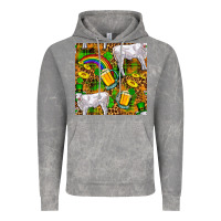 Cloud Rock St. Patricks Cow With Rainbow And Beer Seamless Vintage Hoodie - FaDigitalArtStudio