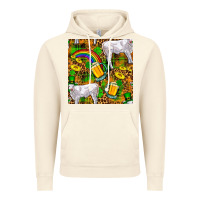 Vintage Artic St. Patricks Cow With Rainbow And Beer Seamless Vintage Hoodie - FaDigitalArtStudio