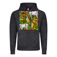 Vintage Black St. Patricks Cow With Rainbow And Beer Seamless Vintage Hoodie - FaDigitalArtStudio