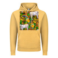 Vintage Mustard St. Patricks Cow With Rainbow And Beer Seamless Vintage Hoodie - FaDigitalArtStudio