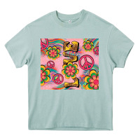 Arona peace love hippie daisy Heavy Core Tee - TumblerDesignByShophia