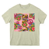 Mossy peace love hippie daisy Heavy Core Tee - TumblerDesignByShophia