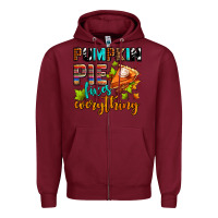Burgundy pumpkin pie fixes everything Zipper Hoodie - AdoDesignShop