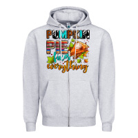 Heather Grey pumpkin pie fixes everything Zipper Hoodie - AdoDesignShop