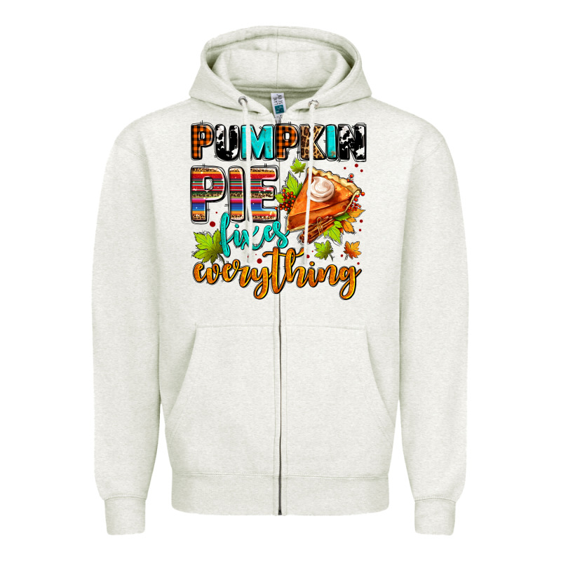 Pumpkin Pie Fixes Everything Zipper Hoodie by AdoDesignShop | Teevron