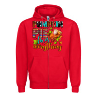 Red pumpkin pie fixes everything Zipper Hoodie - AdoDesignShop