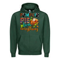 Sports Green pumpkin pie fixes everything Zipper Hoodie - AdoDesignShop