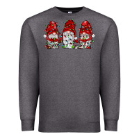 Charcoal Heather gnome with christmas lights Premium Sweatshirt - JahusDesignShop