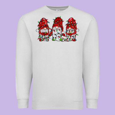 Gnome With Christmas Lights Premium Sweatshirt Designed By Jahusdesignshop