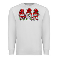 Dove Grey gnome with christmas lights Premium Sweatshirt - JahusDesignShop