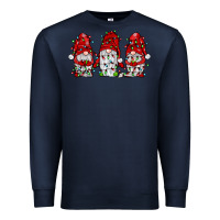 Navy gnome with christmas lights Premium Sweatshirt - JahusDesignShop
