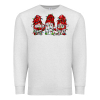 Oatmeal Heather gnome with christmas lights Premium Sweatshirt - JahusDesignShop