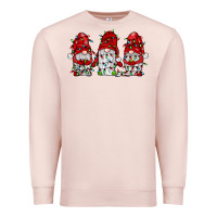 Pale Pink gnome with christmas lights Premium Sweatshirt - JahusDesignShop