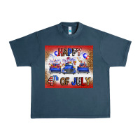 Midnight Navy Western Happy Fourth Of July Urban Heavy Tee - FaDigitalArtStudio